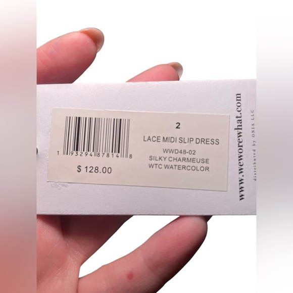 WeWoreWhat New Midi Watercolor Slip Dress Size 2 - Picture 7 of 9